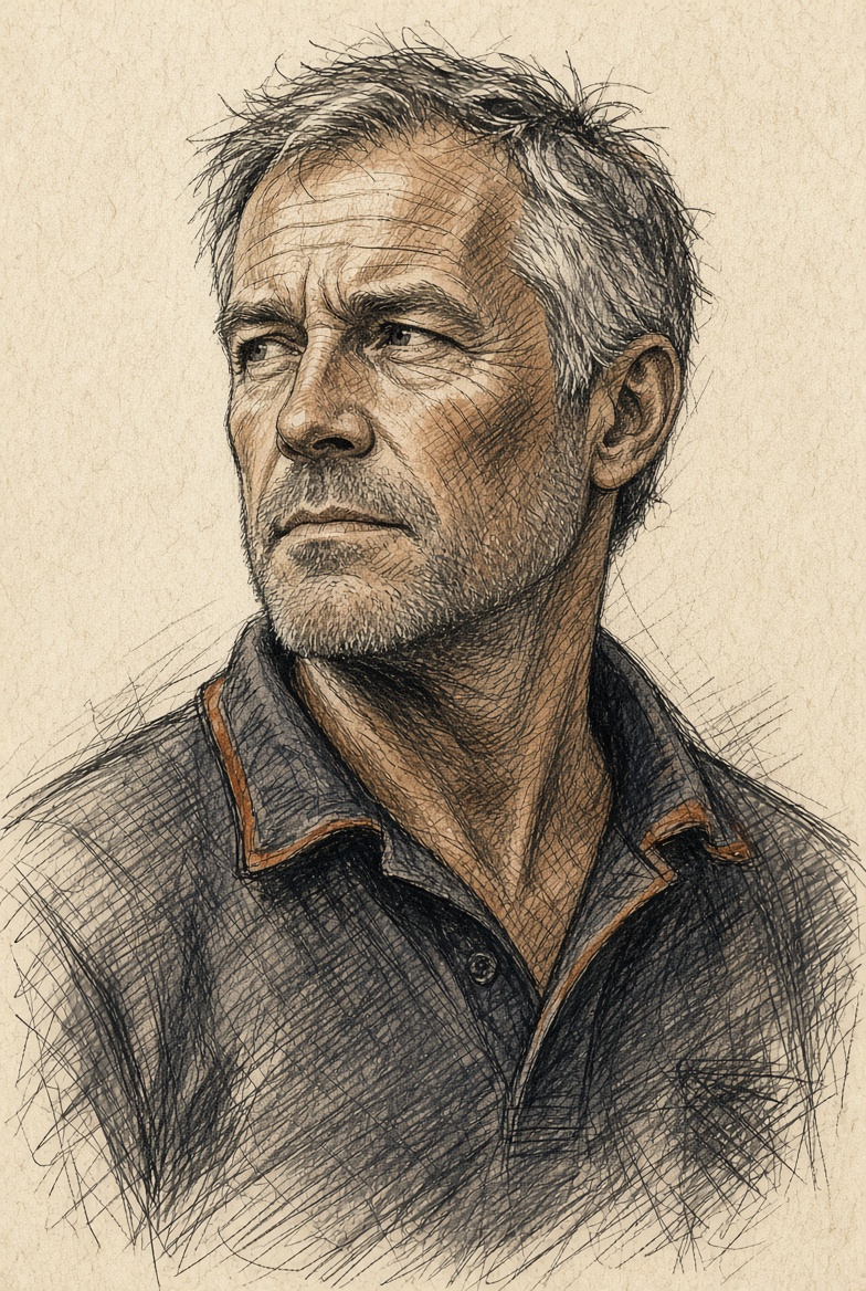 Sketch of Daz Brennan